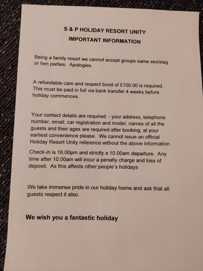 149 Holiday Resort Unity 3 Bedroom Passes Included Brean Esterno foto